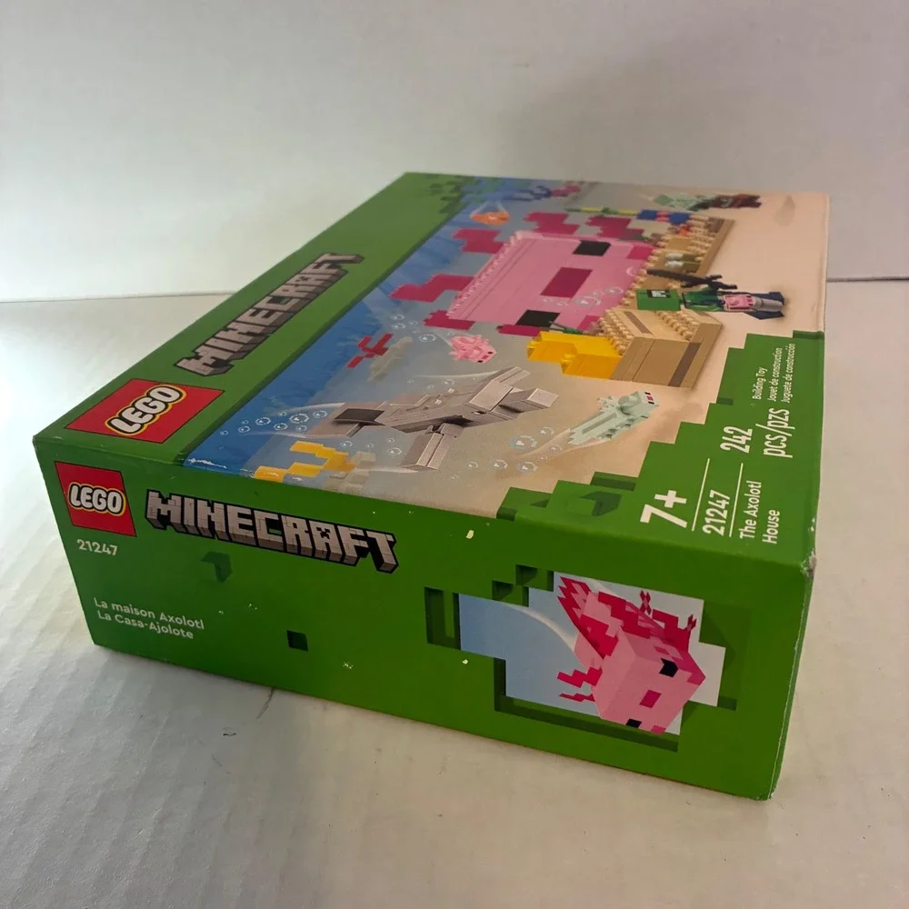 Lego Minecraft Axolotl House 21247 Building Toy Set 242 Pcs New Sealed Retired